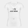 Playera Dama: Algodón Peinado Cuello V Miniatura