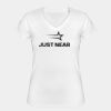 Playera Dama: Algodón Peinado Cuello V Miniatura